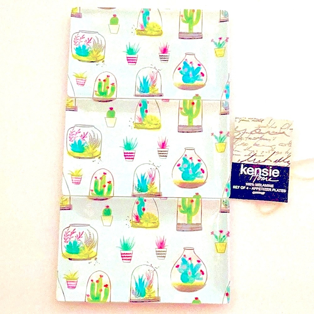 Cactus Theme 3 Piece Plate Set, Melamine